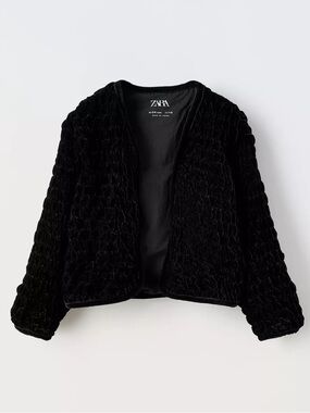Zara Textured Velvet Jacket
